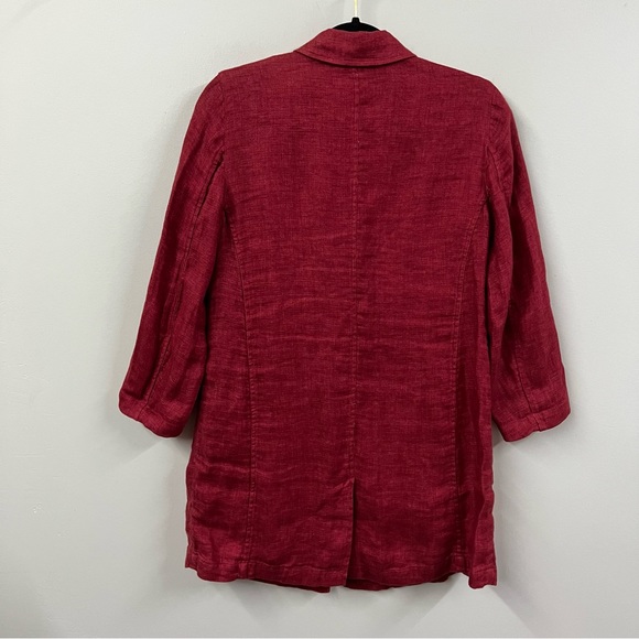 Eileen Fisher Organic Linen Longline Jacket - Picture 8 of 11